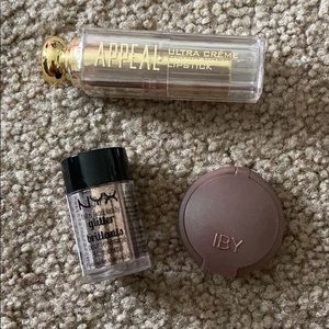 Makeup Lot of 3: Eyeshadow, Glitter & Lipstick